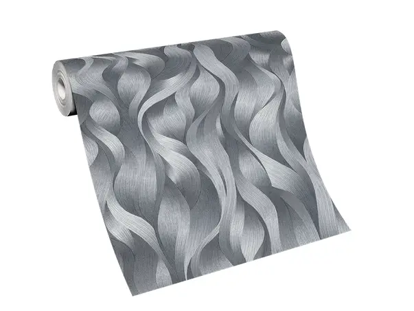 tapet living gri argintiu