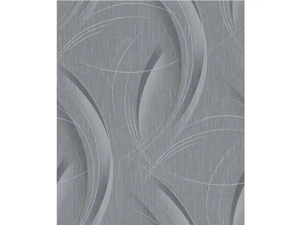 tapet living gri cu model geometric