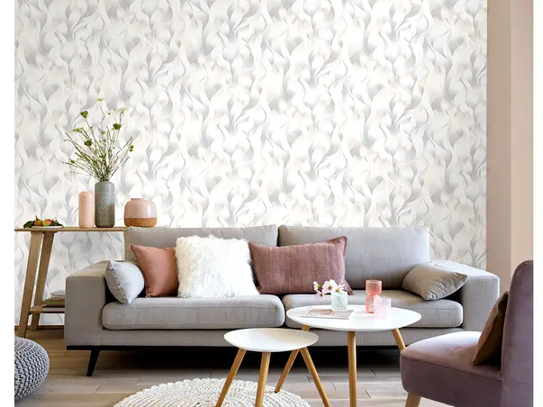 tapet living gri deschis