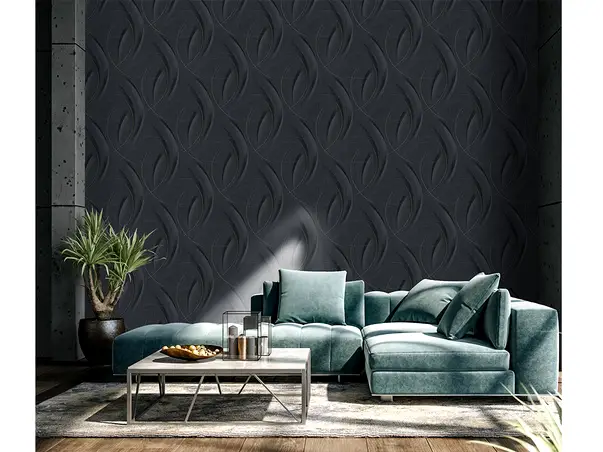 tapet living gri inchis