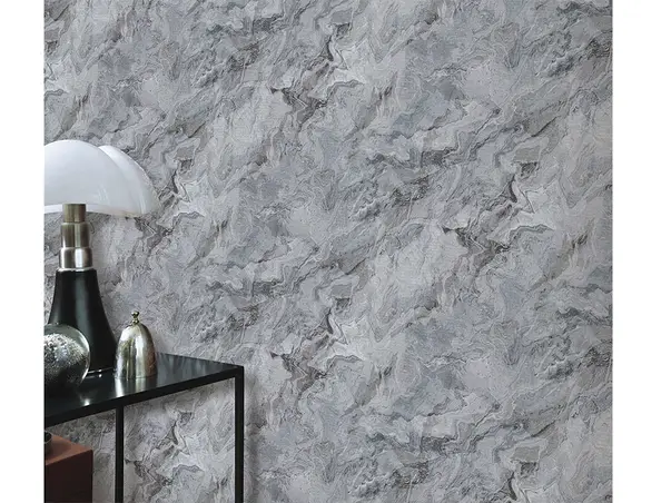 tapet living imitatie decorativa gri 1031847