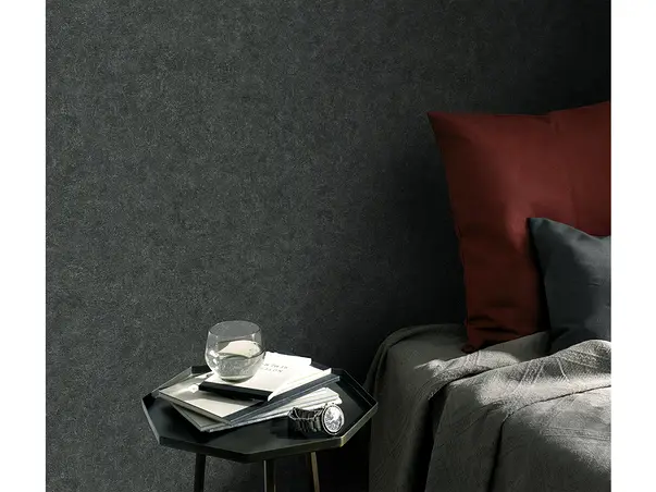 tapet living imitatie decorativa gri inchis