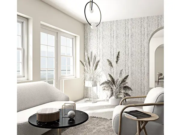 tapet living imitatie piatra gri deschis