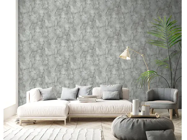 tapet living imitatie piatra gri inchis