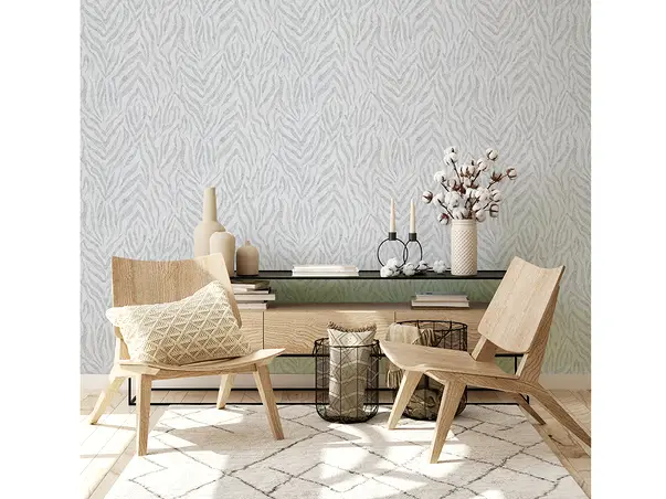 tapet living in nuante de gri deschis