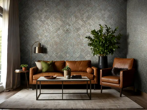 tapet living in stil industrial