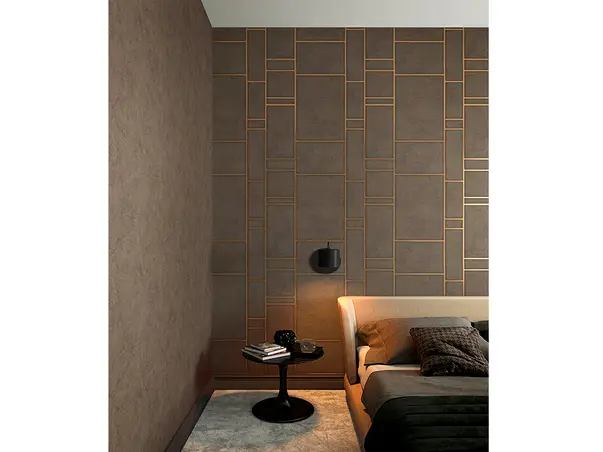 tapet living maro cu dungi