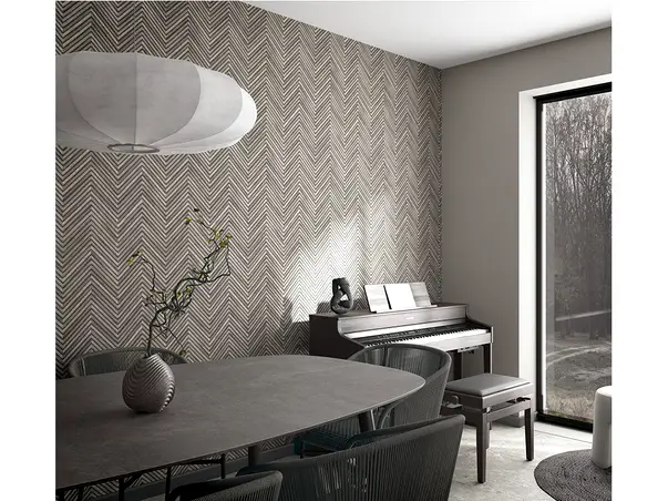 tapet living model chevron gri