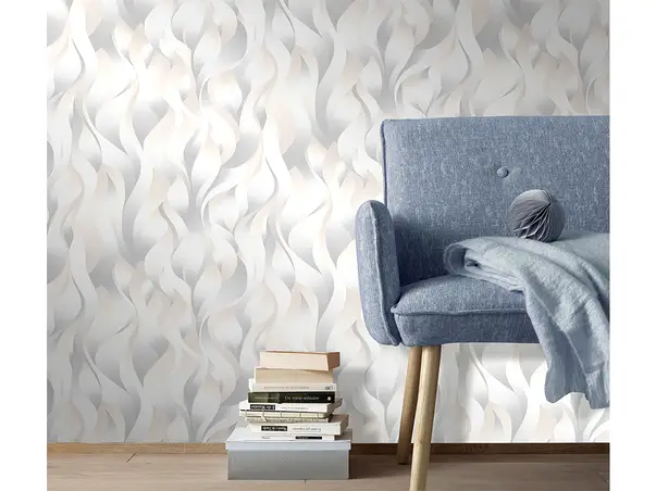 tapet living model geometric deschis la culoare