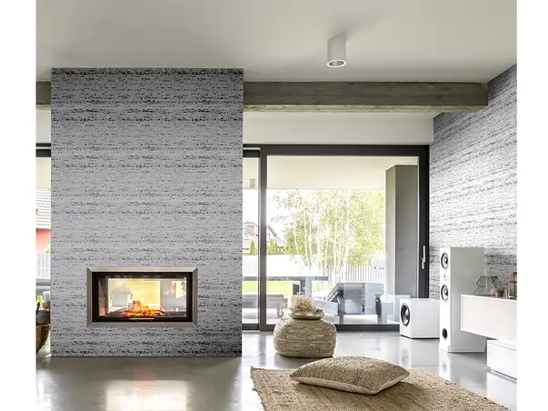 tapet living model piatra gri