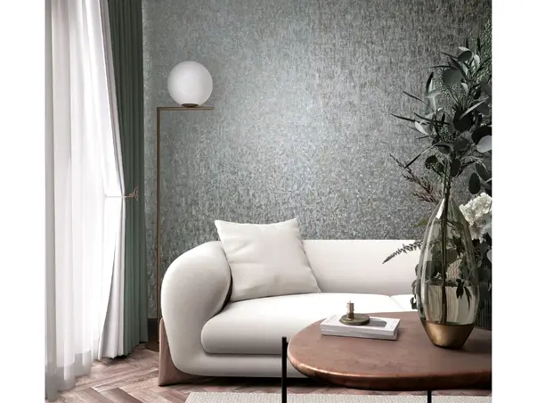 tapet living turcoaz sidefat