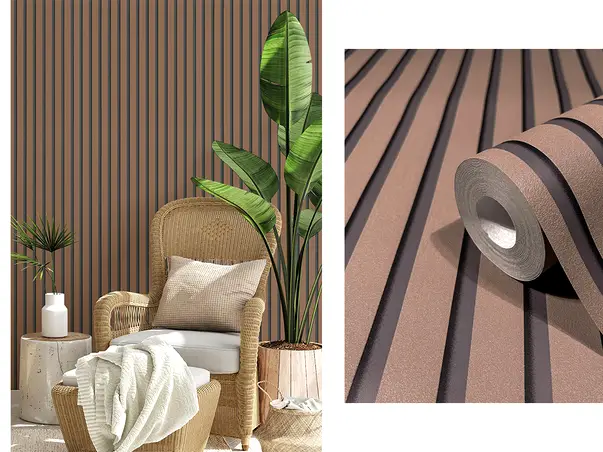 tapet maro cu dungi