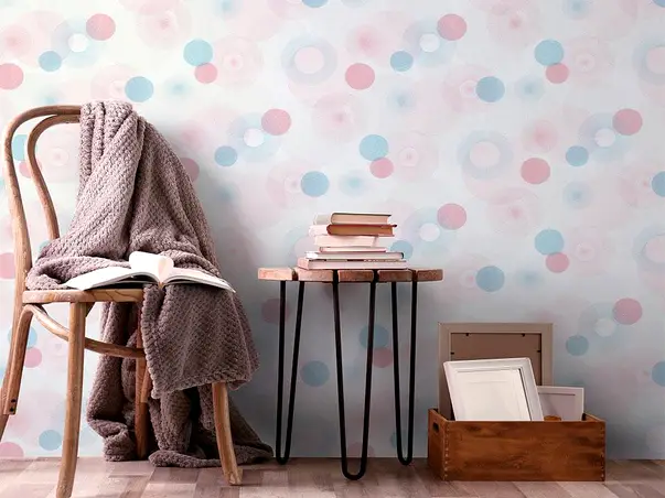 tapet model geometric in culori pastel novara