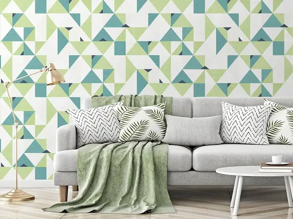 tapet model verde deschis