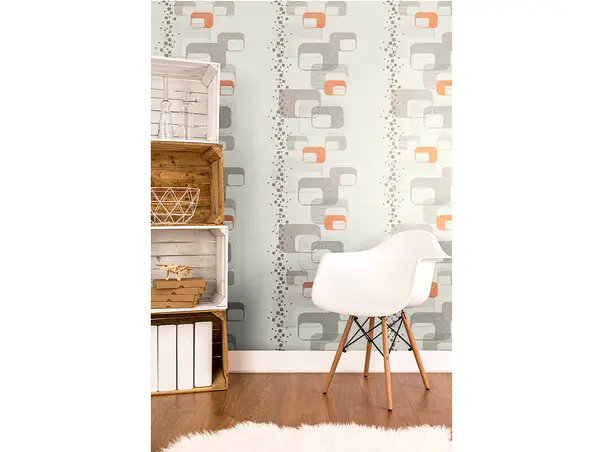 tapet modern bej cu model geometric Novara