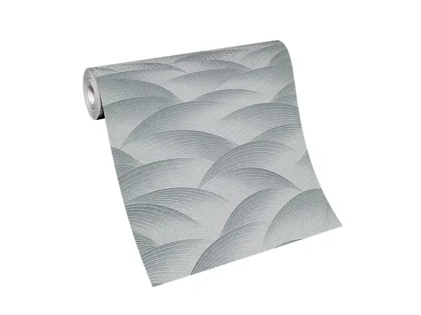 tapet modern cu model geometric gri argintiu erismann