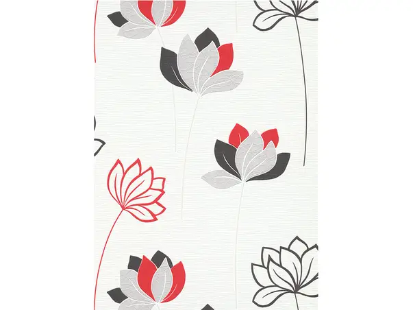 tapet modern erismann flori stilizate rosii novara 1011706