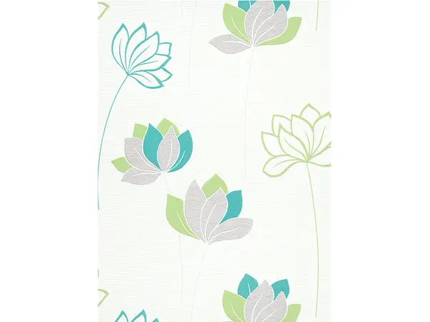 tapet modern erismann flori stilizate turcoaz novara 1011707