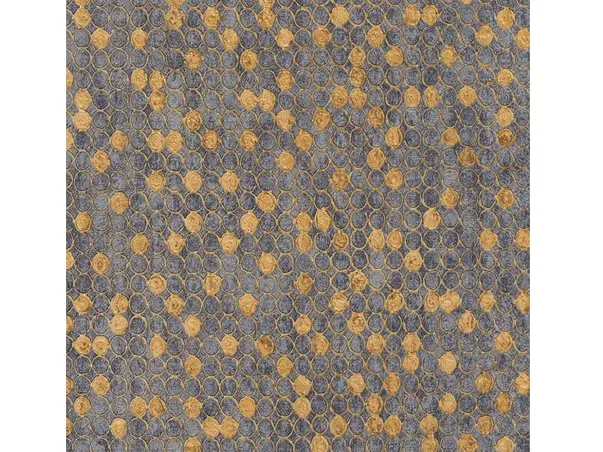 tapet modern gri cu buline aurii aurum 57507