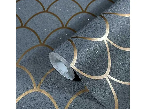 tapet modern gri inchis cu sclipici marburg new spirit 32721