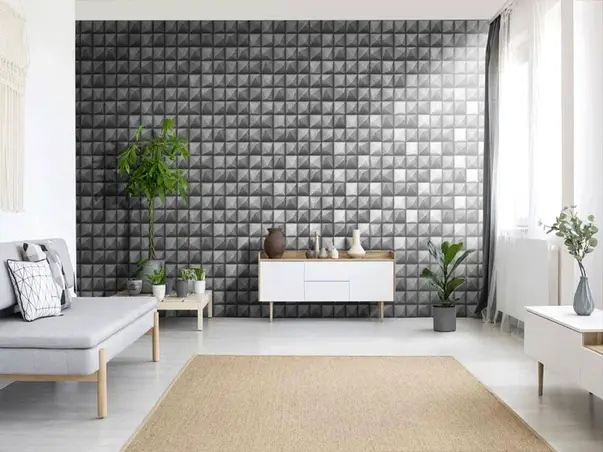 tapet modern gri inchis reflets l78619