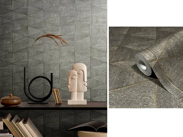 tapet modern gri pentru living de la marburg