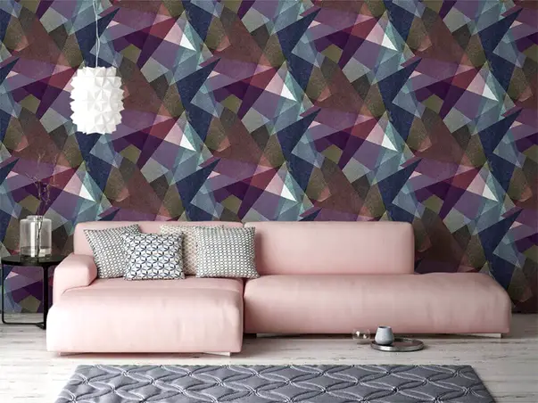 tapet modern mov reflets L81606