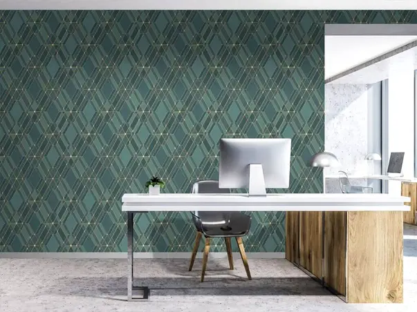 tapet modern verde reflets l77811