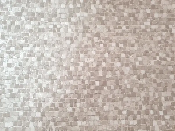 tapet mozaic bej reflets l78407