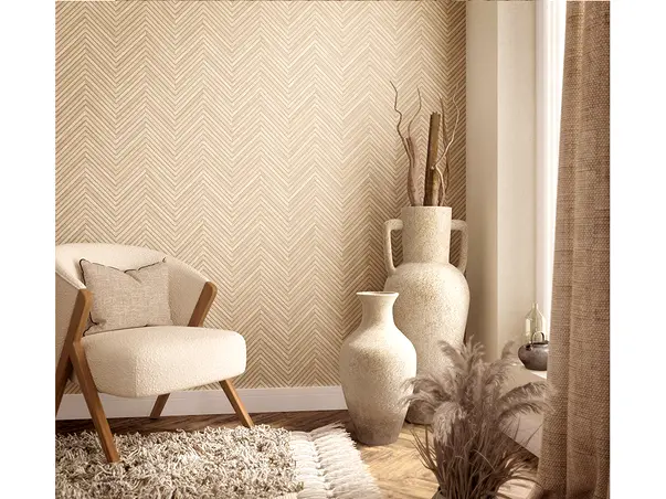 tapet pentru hol model imitatie placaj lemn bej