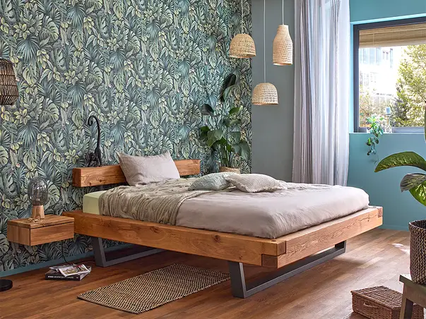 tapet perete dormitor decor exotic verde marburg 33304