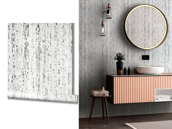 tapet piatra gri deschis marburg travertino 33352