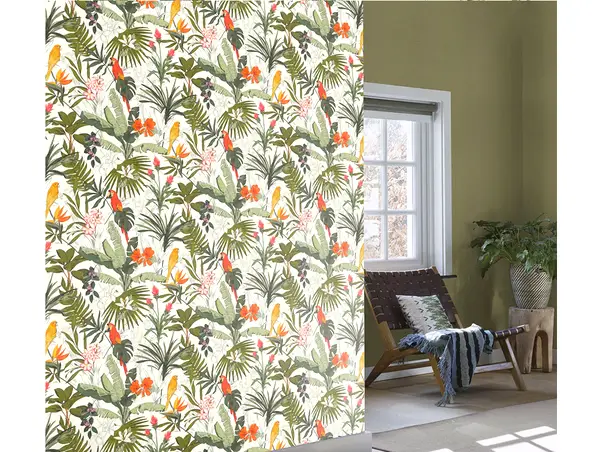 tapet plante si pasari exotice rasch 689907