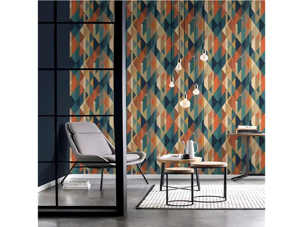 tapet romburi colorate rasch 477436