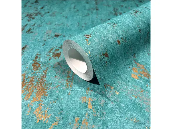 tapet turcoaz cu detalii aurii marburg