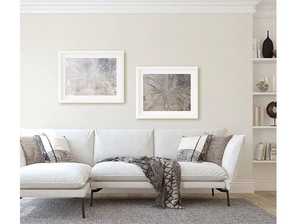 tapet uni pentru living alb unt