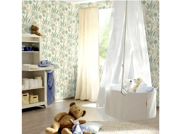 tapet verde pastel rasch 460674