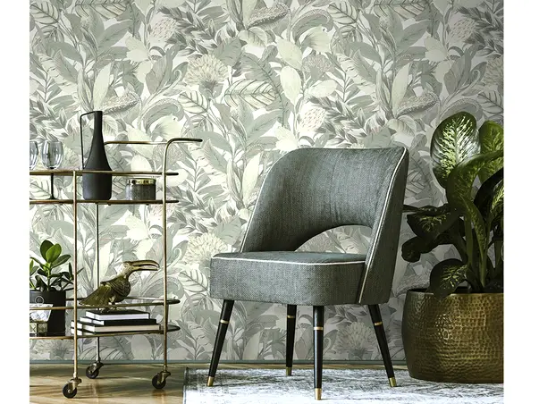 tapet vernil cu model floral