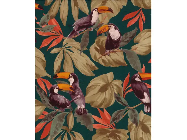 tapet vlies tropical toucans rasch 807509