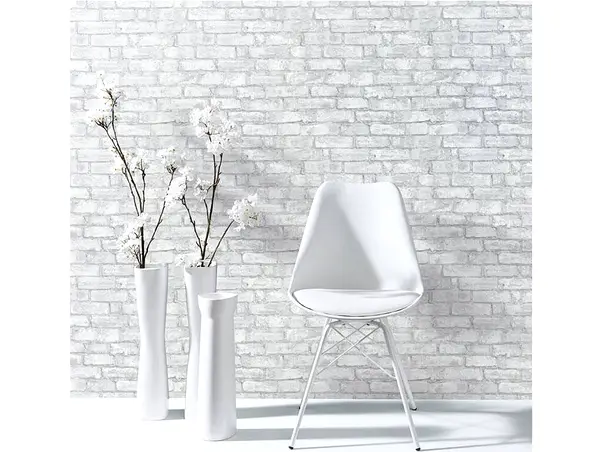 tapet zid caramida gri deschis erismann