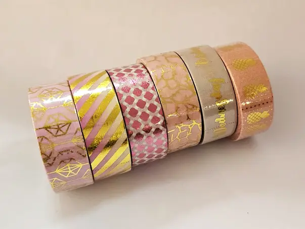 washi tape folina modele roz