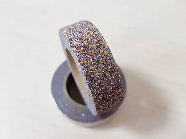 washi tape glitter sand