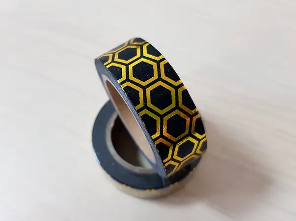 washi tape honeycombs