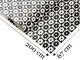 autocolant perete model retro cu flori alb negru folina rola 67x200 cm s01