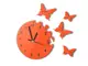 ceas-decorativ-fluturi-portocaliu-1594