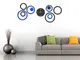 ceas-perete-decorativ-cercuri-albastre-4507