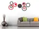 ceas-perete-decorativ-cercuri-rosii-4729