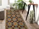covor antiderapant din vinil traversa cu model mozaic marocan zellige 70 cm latime s04