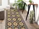 covor antiderapant din vinil traversa cu model mozaic victorian 70 cm latime s04