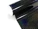 folie auto holografica neagra cu model fagure